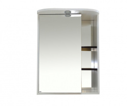 Шкаф-зеркало 60 см, белый/венге, левый, Misty Венера 60 L П-Внр04060-25СвЛ