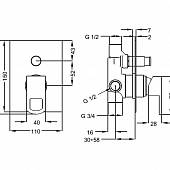 Смеситель для душа Cezares Levico LEVICO-VDIM-01-Cr