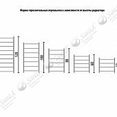 Полотенцесушитель водяной 50х50, хром Л90/ВП Quadro