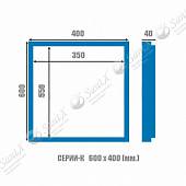 Стальной люк под плитку нажимной, 60 х 40 Люкер Серия К 60/40