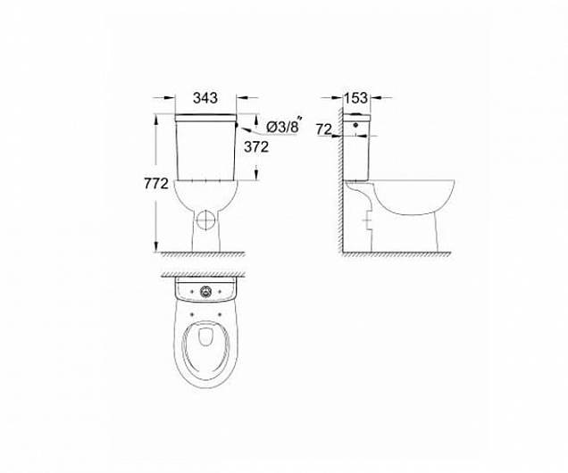 Фотография товара Grohe Bau Ceramic 39437000Gr