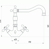 Смеситель для раковины (д.к) Migliore Princeton Plus ML.PRP-8034.CR