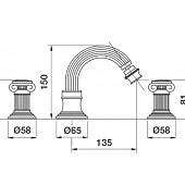 Смеситель для биде Cezares Olimp OLIMP-BBS2-03/24-M