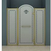 Душевая дверь в нишу 150 см, профиль бронза, правая, Cezares RETRO-B-13-150-PP-Br-R