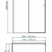 Душевой уголок 120х90 см WasserKRAFT Vils 56R07