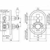 Термостат Cezares Elite ELITE-VDIM2-T-01-Bi