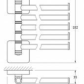 Держатель полотенец поворотный пятерной 37 см Ellux Avantgarde AVA 019