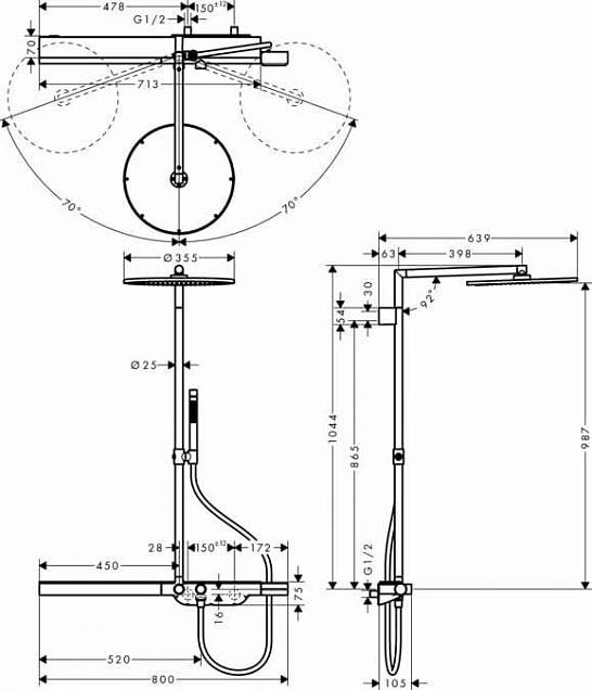 Фотография товара Axor Showerpipe 27984000