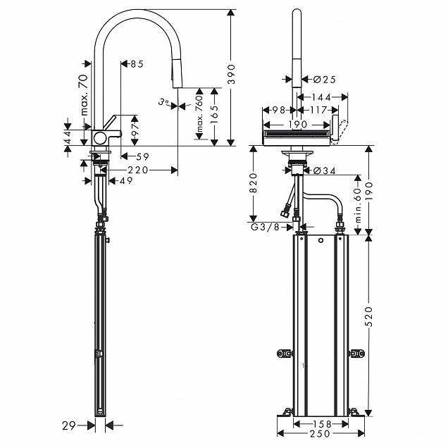 Фотография товара Hansgrohe Aquno Select M81 73831800