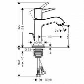 Смеситель для раковины, хром/золото, Hansgrohe Metropol 31301090