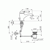 Смеситель для раковины (д.к) Nicolazzi Classico 3402DB76