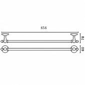 Полотенцедержатель 66 см Art&Max Antic Crystal AM-E-2624SJ-Br