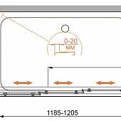 Душевой уголок 120х100 см, профиль хром, Cezares FAMILY-AH-3-120/100-C-Cr-M