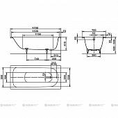 Ванна стальная 170x70 Antislip/Perl-Effekt Kaldewei Saniform Plus 363-1 111830003001