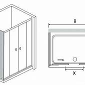 Душевой уголок 160х80 см, стекло прозрачное, проф. хром, RGW Classic CL-43 (RGW CL-10+RGW Z-12) 040943168-11