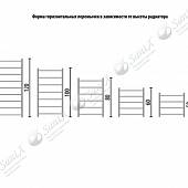 Полотенцесушитель водяной 100х40, хром Л90/ВП Quadro