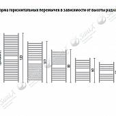 Полотенцесушитель водяной 80х60, хром Curve ЛZ(г) НИКА