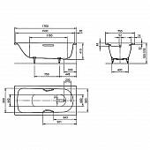 Ванна стальная 170x75 Antislip/Perl-Effekt Kaldewei Saniform Plus Star 336 133630003001