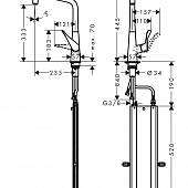 Смеситель для кухни, под сталь Hansgrohe Metris Select M71 73803800