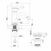 Смеситель для раковины Lemark Peretto LM6306RB