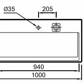 Раковина 100 см Jacob Delafon Terrace EXC9112-00 с подсветкой