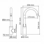 Смеситель для кухни WasserKraft Aisch 5507