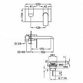 Смеситель для раковины Cezares Furore FURORE-BLS2-01-Cr