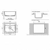 Мойка мраморная 605*515 мм GranFest Standart GF-S-605 серый