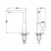 Смеситель для кухни Lemark Nero LM0205C