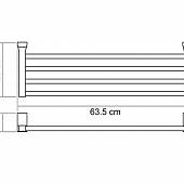 Полотенцедержатель 64 см WasserKraft Leine K-5011