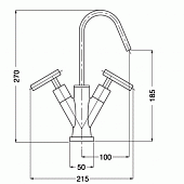 Смеситель для раковины (д.к) Migliore Syntesi ML.SNS-7934.CR