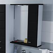 Шкаф-зеркало 60 см, черный, правый, СаНта Омега R 107012