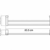 Полотенцедержатель 64 см WasserKraft Leine K-5040WHITE