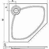 Душевой поддон 100х100 см, серый, Cezares TRAY-S-P-100-56-GR