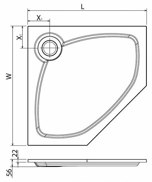 Фотография товара Cezares Tray TRAY-S-P-100-56-GR