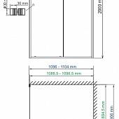 Душевой уголок 110х90 см WasserKRAFT Dill 61S15