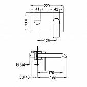 Смеситель для раковины Cezares Furore FURORE-BLS2-01-W0