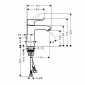 Смеситель для раковины (д.к) Hansgrohe Metris 31080000