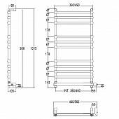 Полотенцесушитель электрический, бронза, Margaroli Sole 56411TSOBNB