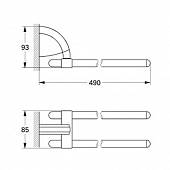 Полотенцедержатель 49 см, матовый хром Grohe Chiara 40198RR0