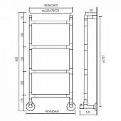 Полотенцесушитель водяной, хром, Margaroli Sereno 4827707CR