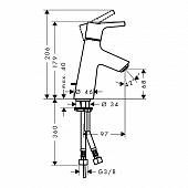 Смеситель для раковины ( д.к.) Hansgrohe Talis S 72015000