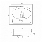 Комплект мебели  45 см, белая, Акватон Мира Н 45 1A104401MR010-K