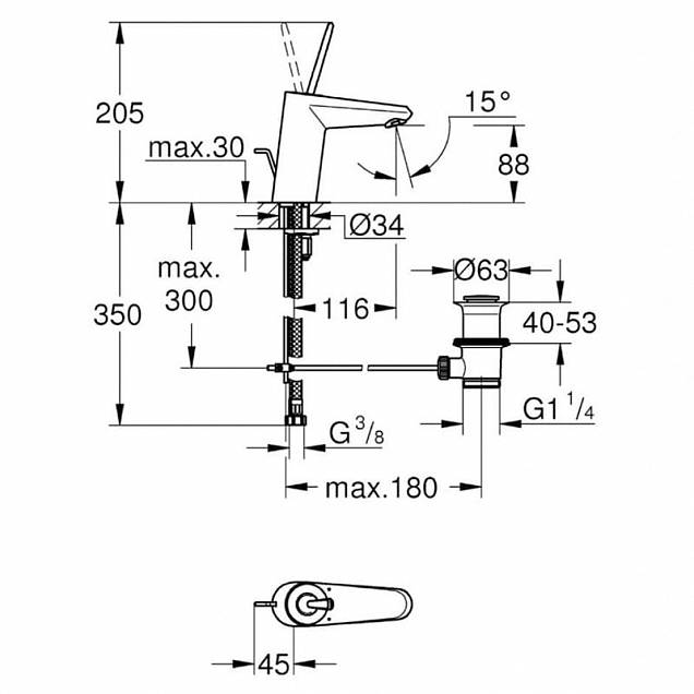 Фотография товара Grohe Eurodisc Joystick 23425LS0Gr