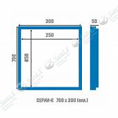Стальной люк под плитку нажимной, 70 х 30 Люкер Серия К 70/30