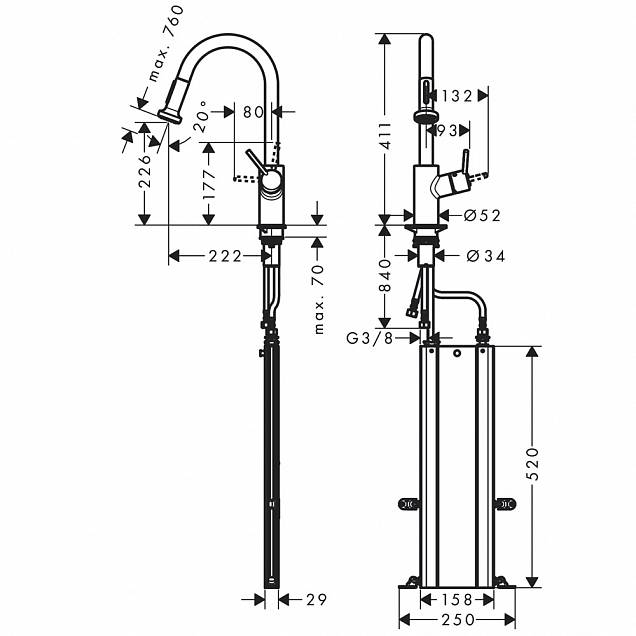 Фотография товара Hansgrohe Talis M52 73863800