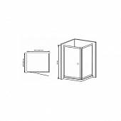 Душевой уголок 100х90 см, стекло шиншилла, RGW Passage PA-32 (RGW PA-02+RGW Z-12+RGW A-11) 04083299-51