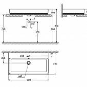 Раковина 60 см, белая, Grohe Cube Ceramic 3947700H