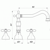 Смеситель для раковины (д.к) Migliore Princeton Plus ML.PRP-8012.BR