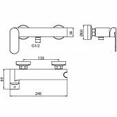 Смеситель для душа M&Z Castello CSL00800M